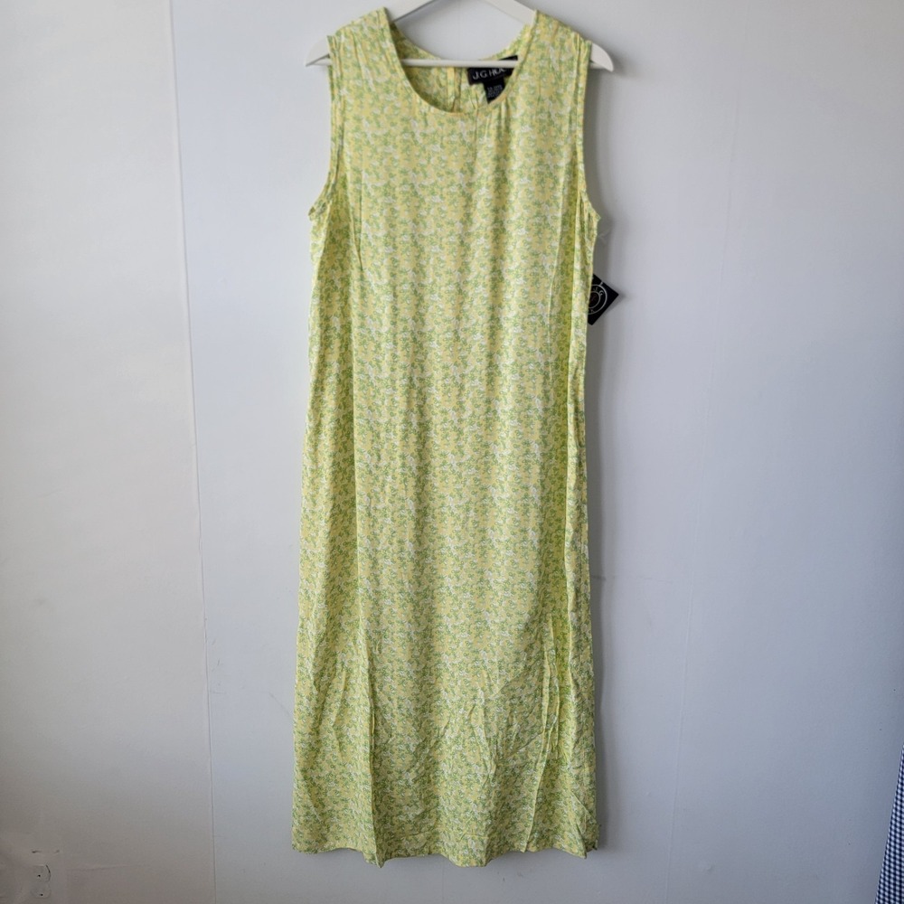 J.G hook womens sleeveless Floral dress sz 14 Cottagecore Soft Feminine minimal